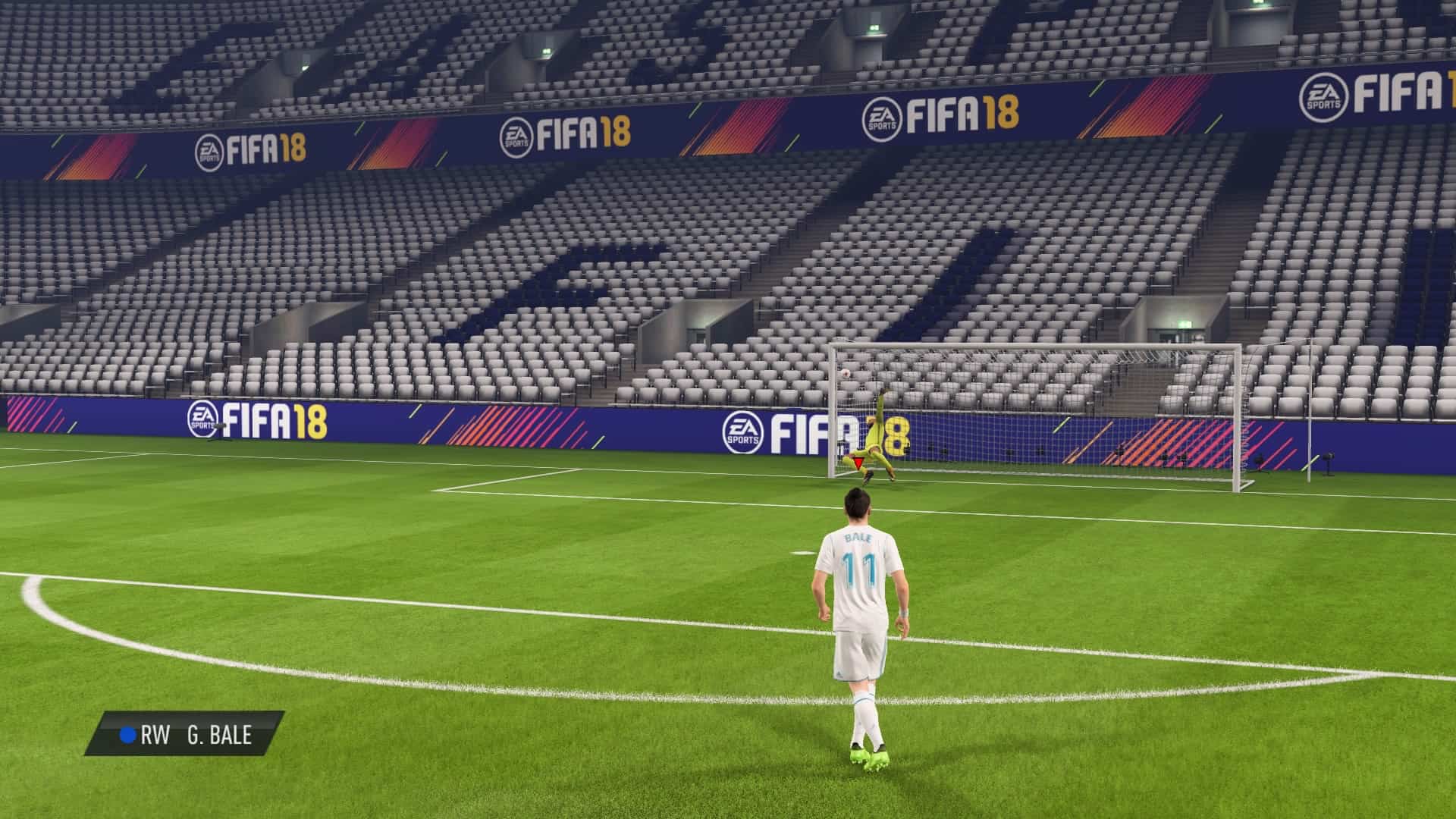Gareth Bale taking a Free Kick in FIFA 18