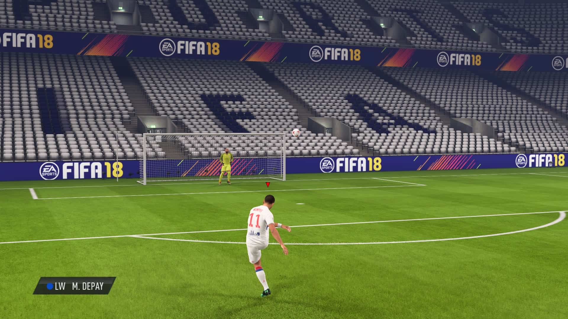 Depay taking a Free Kick in FIFA 18