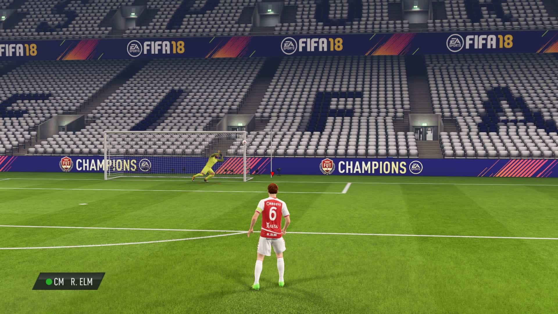 Rasmus Elm taking a Free Kick in FIFA 18