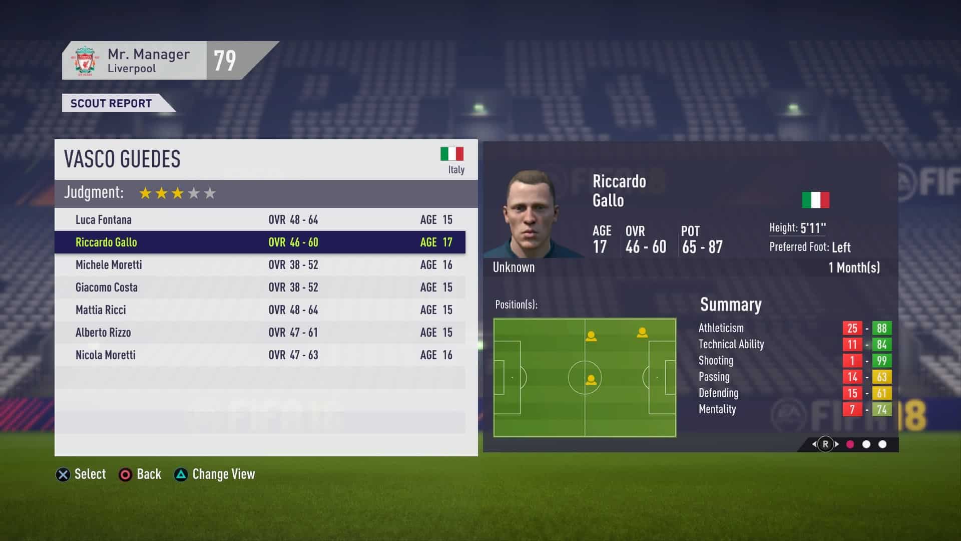 Monthly Scouting Report View