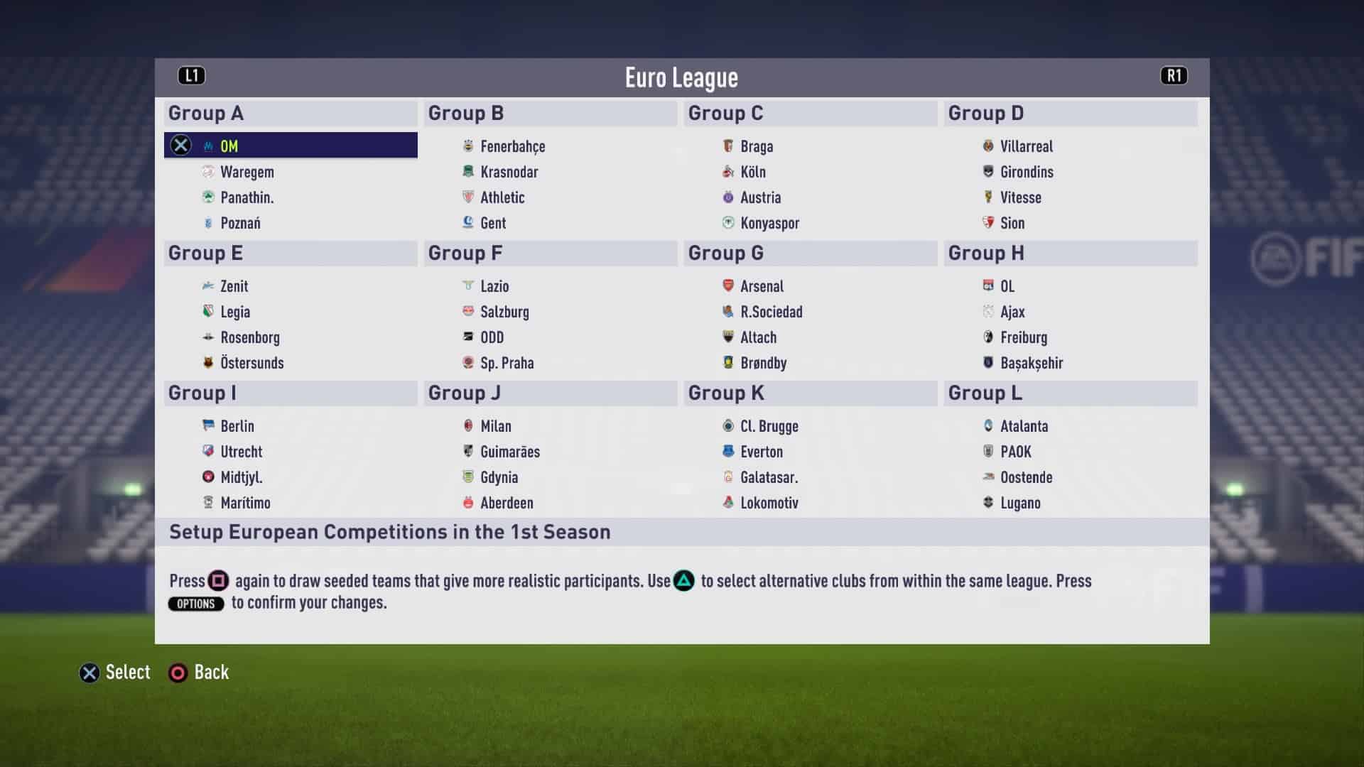 Realistic Europa And Champions League Groups Fifa Career Mode Tips