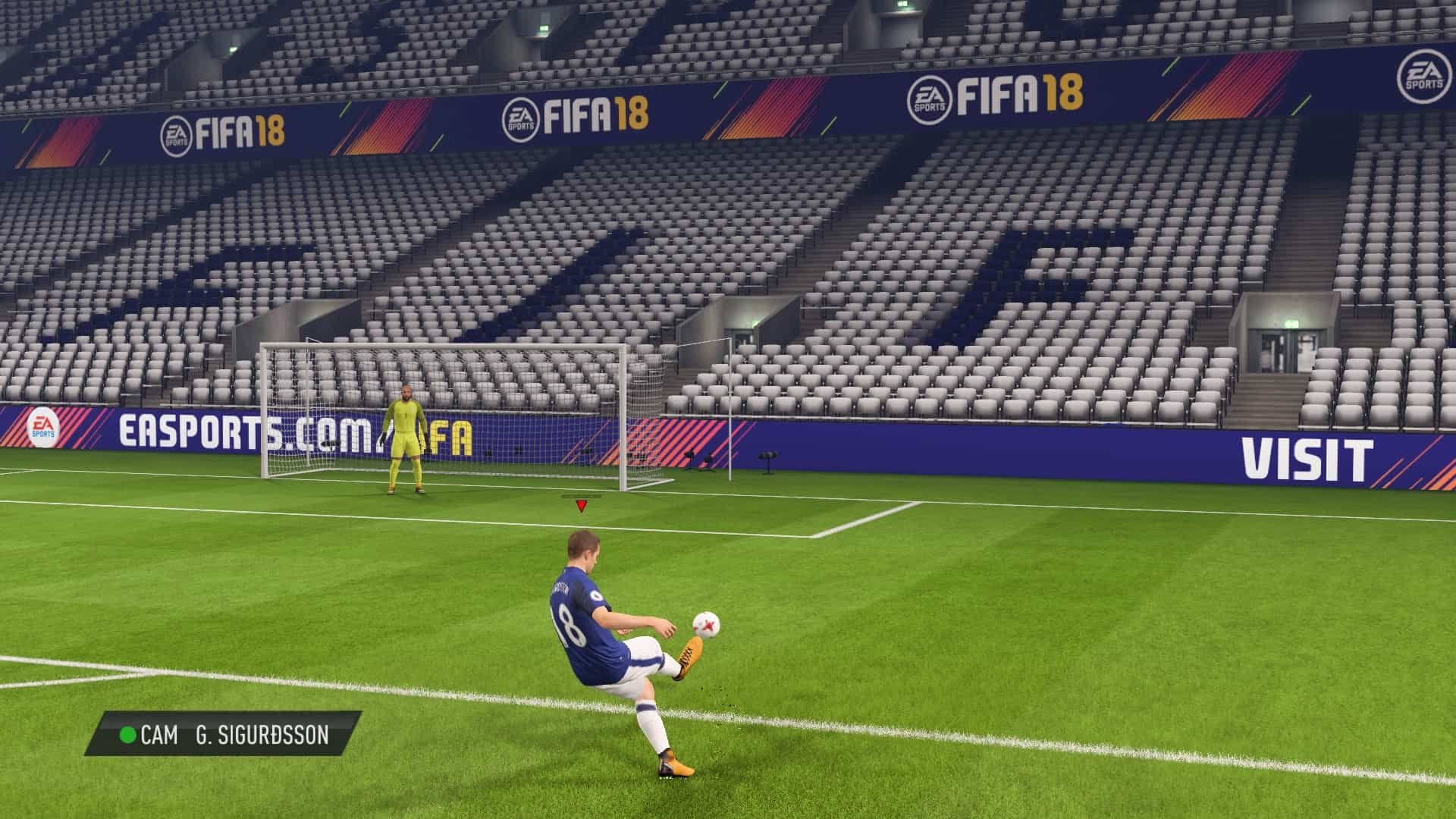 Sigurdsson taking a Free Kick in FIFA 18