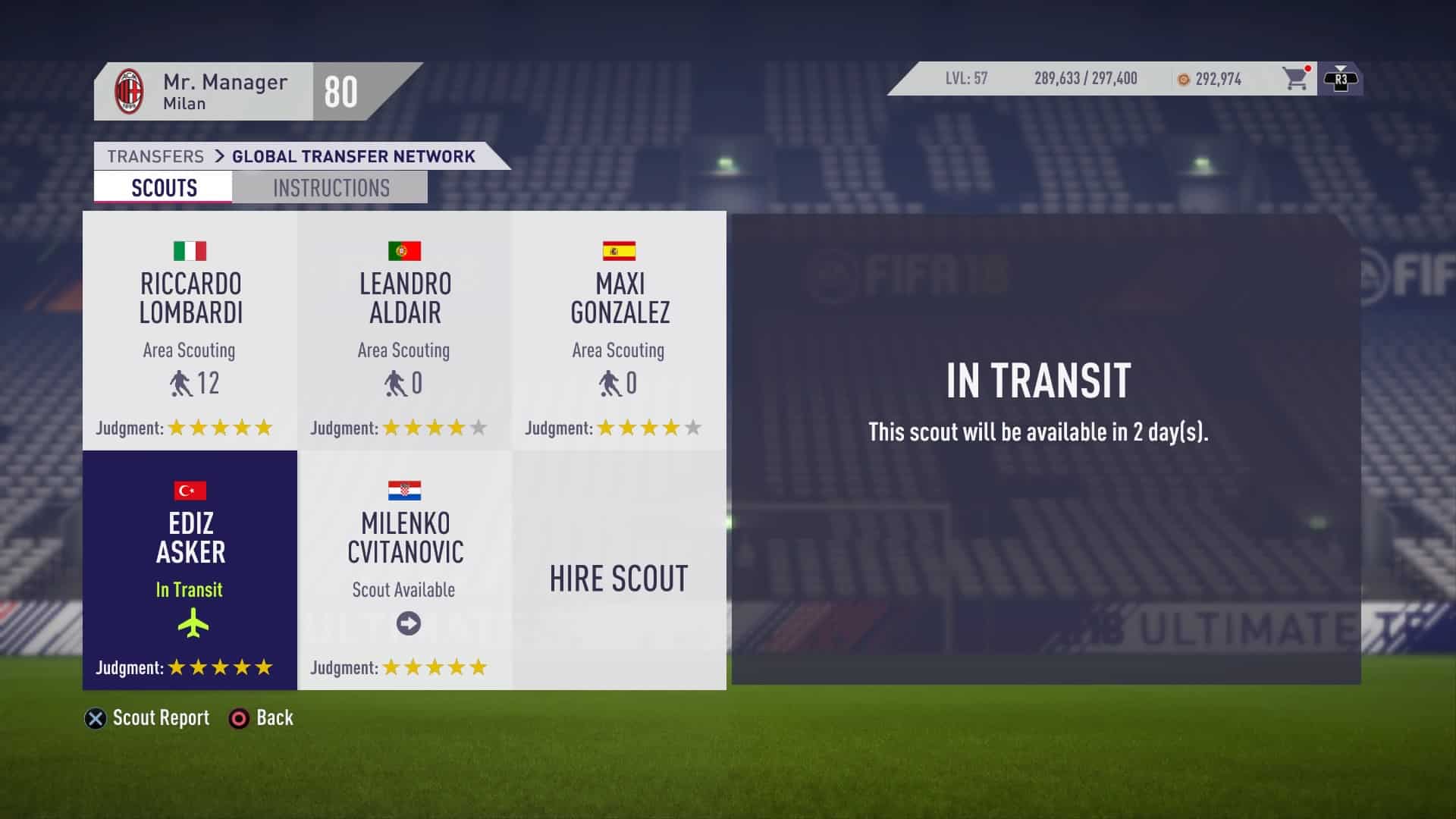 GTN Scout in Transit FIFA 18