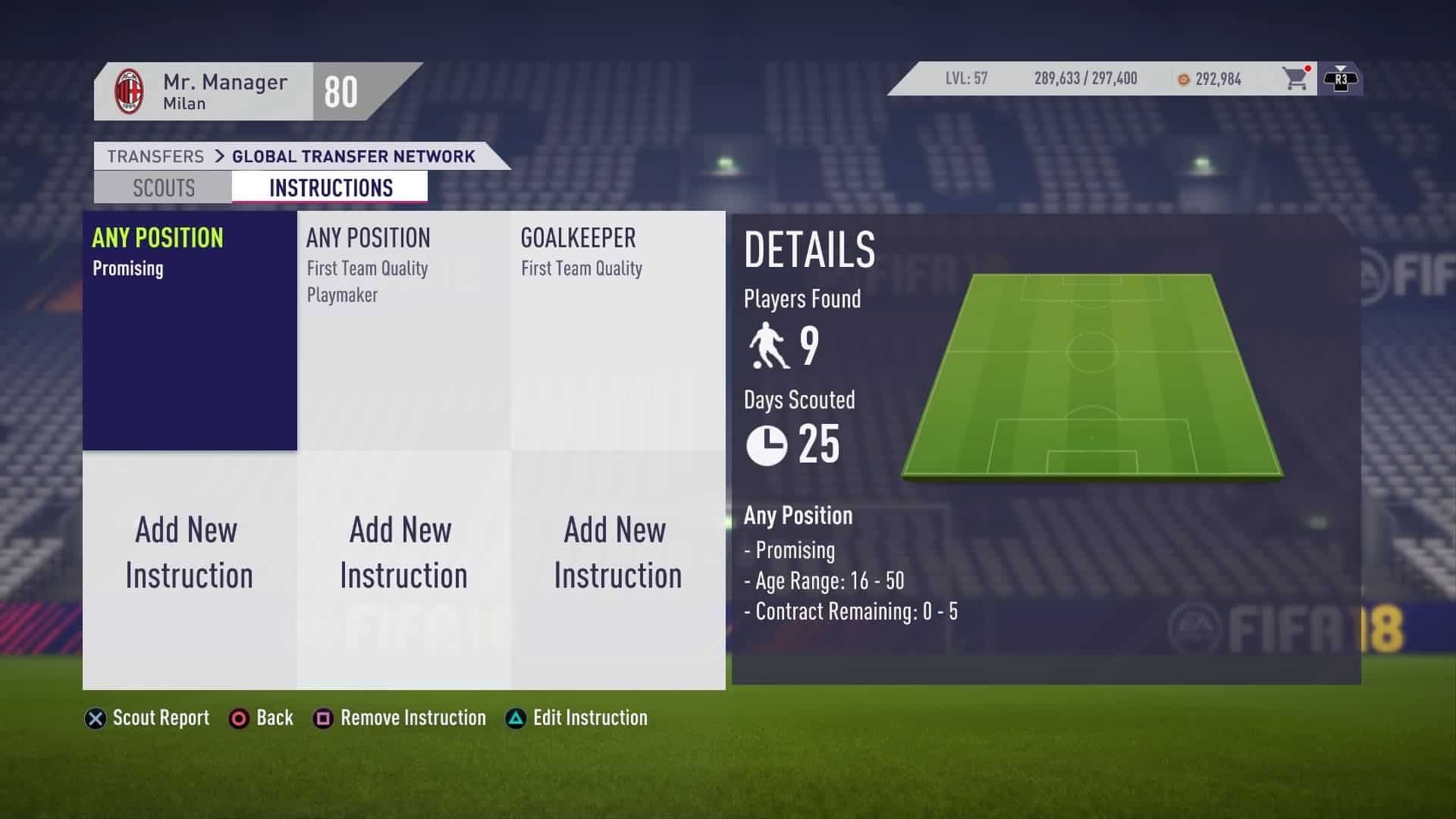 FIFA 18 Scouting Instructions