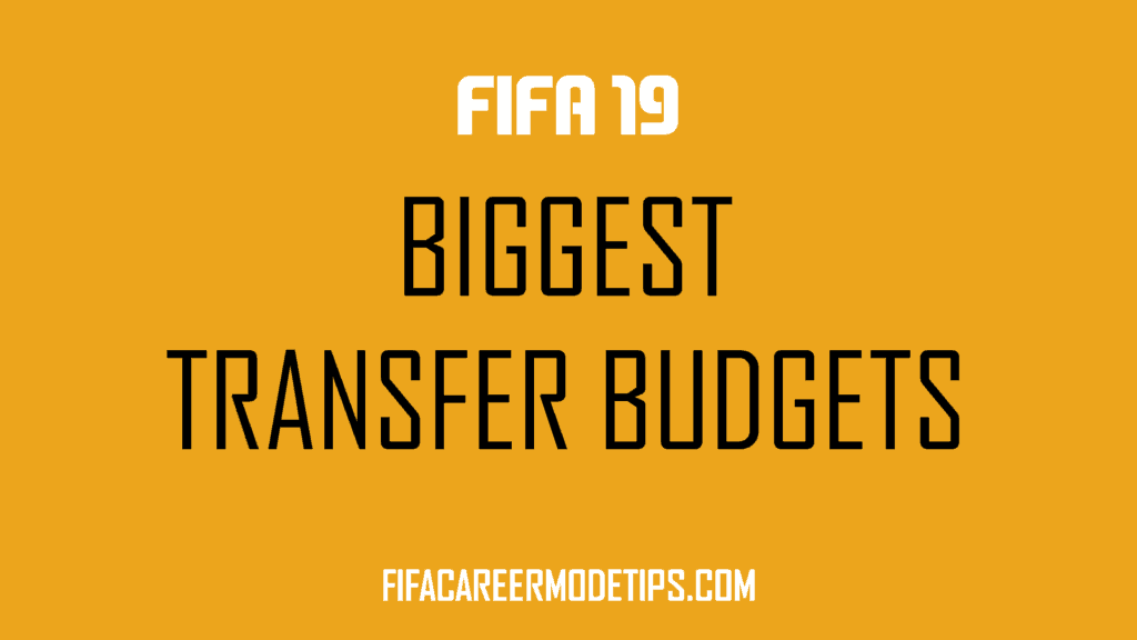 Biggest Starting Transfer Budgets in FIFA 19