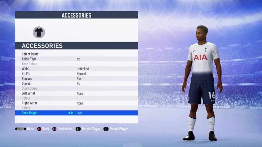 Edit Sock Height in FIFA 19